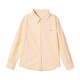 Disha children's clothing girls' shirts 2025 autumn children's versatile plaid shirt girls' tops yellow stripes 160