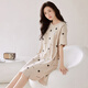 
Summer, baby, show off nightgown for women in summer with breast pads, extra long style to ankle long skirt for delivery, can be worn with a dress with short sleeves pure cotton pajamas X12529 L