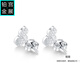 Gongzhan pt950 platinum crushed ice gourd earrings for women, small and exquisite platinum Fulu earrings, simple and elegant daily style, a pair of crushed ice platinum gourd earrings, about 2.55-2.75