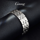 GsunG platinum wide watch chain men's PT950 pure platinum fashionable hand jewelry men's Chinese Valentine's Day gift for boyfriend Price by gram Contact before bidding