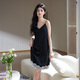 Princess Mark suspender pajamas with breast pad summer nightgown for women sexy suspender pajamas with breast pad summer nightgown for women QH3271- suspender nightgown (with breast pad) L