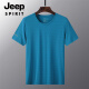 JEEP SPIRIT夏季薄款冰丝速干t恤男宽松大码运动休闲圆领透气冰丝上衣T恤 JEEP6628男白色LAY LOW 3XL 男155-170斤