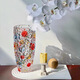 Mu Dingding hand-painted colored crystal glass art vase home living room decoration high-end birthday gift