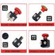 Tiger à trois avril Power combiné Zhongli Bouton d'arrêt d'urgence Interrupteur d'alimentation d'arrêt d'urgence DC Electric à quatre roues chariot à quatre roues Universal 12250A 1210 Pack