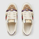Chaussures féminines Gucci, abeilles de vache féminine, chaussures blanches brodées, sports et chaussures décontractées, chaussures sales, 677423 HVKI0 9765 Style féminin 35