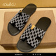 Rowilcs Brand Slippers para hombres Sandalias de verano de la moda de cuero de vaca
