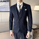 Lilang suit men's business professional formal dress suit groom wedding dress casual solid color jacket white M