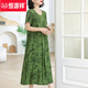 Hengyuanxiang summer new large-size loose cotton silk nightgown, middle-aged and elderly women's clothing, floral style, belly-covering mother fashion, 9922 model No. 13 XL (recommended 90Jin [Jin equals 0.5 kg]-120Jin [Jin equals 0.5 kg])