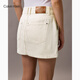 Calvin KleinJeans 25 spring and summer new women's trendy retro sexy hot girl ck cotton A-line denim skirt 47B728G RG3-denim white S 27