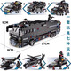 Weifanjia military building blocks special police team series police car boy puzzle assembly toys 10 years old military gift Thunder heavy armed transport vehicle 1585 pellets