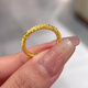 Luowei Baoge gold curly grass pattern couple rings, a pair of women's Bauhinia flower 999 pure gold 520 Valentine's Day gift for girlfriend, Bauhinia flower ring No. 19 ring about 1.2g