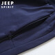 JEEPSPIRIT吉普JEEP纯棉运动七分裤男夏季宽松直筒大码弹力透气舒适休闲短裤 6173黑色直筒 M