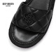 Souffle profonde souffle profonde chaussures de femmes vacances décontractées diamant petit pantoufles mouillées aromatisées ax14113 noir 34