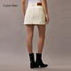 Calvin KleinJeans 25 spring and summer new women's trendy retro sexy hot girl ck cotton A-line denim skirt 47B728G RG3-denim white S 27