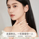 沫兰轻奢莫桑石S999足银戒指女表白求婚戒子生日纪念日礼物送女友