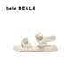 Belle Girls' Shoes Soft Casual Sandals 2025 Xiaxin Mall Same Velcro Love Sandals V1151B65 Beige 30