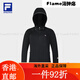 斐乐（FILA）FILA 官方女士针织连帽外套2025春新款基础简约网球 暗流黑-BK S160/80A 均码
