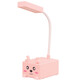 USB plug-in table lamp LED desk lamp mobile phone holder pen holder cartoon desktop ornaments children's gift night light cute little desk lamp kindergarten Children's Day gift cute piglet + plug-in style random color