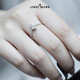 Small white light (light mark) LightMark small white light 18K gold diamond ring V-shaped arm princess diamond F-G color_SI clarity ZJRW001414 main diamond 50 points