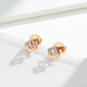 Chao Acer rhombus 18K gold diamond stud earrings for women color gold rose gold earrings for girlfriend birthday gift TK