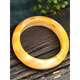 Fat Donglai's same blood amber bracelet, natural chicken oil, yellow old beeswax, white nectar amber, a couple's gift for mother and best friend. The fourth model, chicken oil, yellow, full honey, beeswax bracelet, inner diameter 58