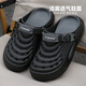 
Maoli men's sandals for summer new style wear-resistant wear-resistant toe-head-popping shoes, anti-slip thick-soled stool-skinned beach slippers Main picture color 42 -43 (inner length 265mm) positive size
