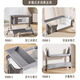 Dodohani Crib windelveränderte Pflegetabelle bewegliche Neugeborene-Baby-Drehmaschine Dual-Purple-Multifunktionsfaltung Zwei-in-Eins-Aluminium-Legierung + Pflegetisch / Leinenasche