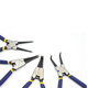 Great Wall (the great wall) Great Wall Seiko Back-up Ring Pliers Multi-functional Snap Ring Pliers Yellow Pliers Internal and External Support Outside Straight Outside Curved Inside Curved Circlip Pliers Back-up Ring Pliers Straight Inner Clamp 13 Inch 221113