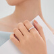 Lukfook Jewelry Platinum 950 scale platinum ring for men and women, fashionable pair of rings, single price F63TBPR0015 No. 13-3.23g (including labor cost 300 yuan)