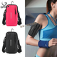 GPHF Japanese multifunctional running mobile phone bag sports outdoor arm sleeve waterproof arm bag unisex cross-body mobile phone bag small rose red 6.5 inches