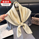Hengyuanxiang Spring and Summer New Product Imitation Silk Scarf Tiansi Cotton Scarf Fashionable and versatile Ladies Shawl Scarf Women Beige 90*90