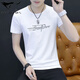 
Seven Wolves summer men's short-sleeved T-shirt slim thin sports and casual top ice silk half-sleeved round neck T-shirt Korean style #1421 White# M (95Jin[Jin equals 0.5 kg]-110Jin[Jin equals 0.5 kg])