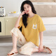 Langsha pijama para mujeres en verano algodón puro 2025 nuevos pantalones recortados de manga corta con almohadillas en el pecho para ropa al aire libre para trajes de mujer 9207 con almohadillas en el pecho M