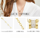 CAOX baby's breath small waist necklace girls ins light luxury niche design clavicle chain internet celebrity temperament 18K color gold pendant versatile silver