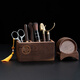 Zhengyang walnut wood tea ceremony six gentlemen high-end tea set accessories titanium office kung fu tea making tools anti-scalding coasters tea scissors tea scissors tea ceremony pure titanium six gentlemen