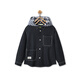 MiniPeace counter same style PEACEBIRD children's clothing boys' hooded jacket imitation denim shirt spring and autumn style denim dark blue 110