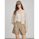 ELLE FRANJE DE LIGER DE LIGHT LIGHT de diseño de gradiente estampado para mujeres 2025 Summer NUEVO ELEGANT CAMBITER Fashion Top Apricot M _160_84a_110-120jin [Jin equivale a 0.5 kg]