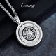 GsunG platinum PT950 rotating Void Bodhisattva pendant men's pure platinum disc pendant necklace can be rotated. Priced by gram. Contact before bidding.