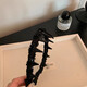 Schwarz High-End kleiner Duft Wind Wickeln Perlen Haarband Frauen Zahnkamm Welle hoher Schädel Top Artefakt Stirnband Haarzubehör Haarkarte Paris Prinzessin Haarband 1