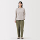 MUJI (MUJI) Pantalones cónicos livianos lavados de algodón para mujeres para pantalones casuales de mujeres Pantalones para mujeres otoño femenino