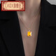 CAOX necklace for women 18K gold pendant light luxury natural crystal inlaid diamond jewelry pendant for girls gift yellow
