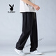 Playboy (PLAYBOY) mesh breathable ice silk pants men's new summer cool quick-drying anti-mosquito pants men's straight loose casual sports pants K6636 Khaki 2XL (about 140~160 Jin Jin equals 0.5 kg can be worn)