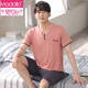 
Modal large-size pajamas men's 2025 new summer modal short-sleeved casual suit for men's home clothes AYX-3519 royal blue L (120-135Jin[Jin equals 0.5 kg])