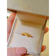 OEMG Old Phoenix Gold Store 18k gold romantic and cute little sweetheart heart-to-heart ring for women with adjustable opening gold heart-to-heart ring (opening can be adjusted)