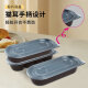 Nueva caja de almuerzo desechable Rectangular Japanese Box Box Caja de comida rápida Caja de comida de sushi Partition de plástico SZ1047 Grid doble con tapa 550ml 500 sets