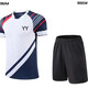 Yonex Summer Badminton Uniforme 2025 Nouvelle compétition Men and Women Running Shortable Sweat Sweing Derging Training Suit 6296B Blue Women's Suit XL