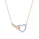 CAOX Wang Yibo's same style eternal love heart-shaped necklace for women infinite 8-word love pendant clavicle chain rose gold rose gold necklace 5518865