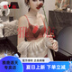雅鹿内衣女蕾丝性感小胸聚拢收副乳胸罩上托显大薄款文胸套装 灰粉色套装【内衣+内裤】 70A 32A