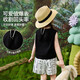 
ASK JUNIOR [Instant Cool] Children's Set Summer Children's Sleeveless Vest T-shirt Shorts Casual Pants Two-piece Girls