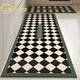 Merkatz Kitchen Floor Mat Absorción de agua, no deslizamiento, a prueba de aceite, sin lavado, tope de pie limpio LLA en forma de L en forma de liso Hyundai 13886 50cm*80cm+50cm*120cm (set)